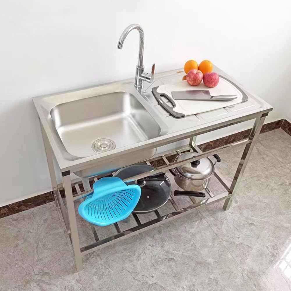 Amazon.co.jp: 簡易式 キッチン用流し台 流し台 ステンレス製